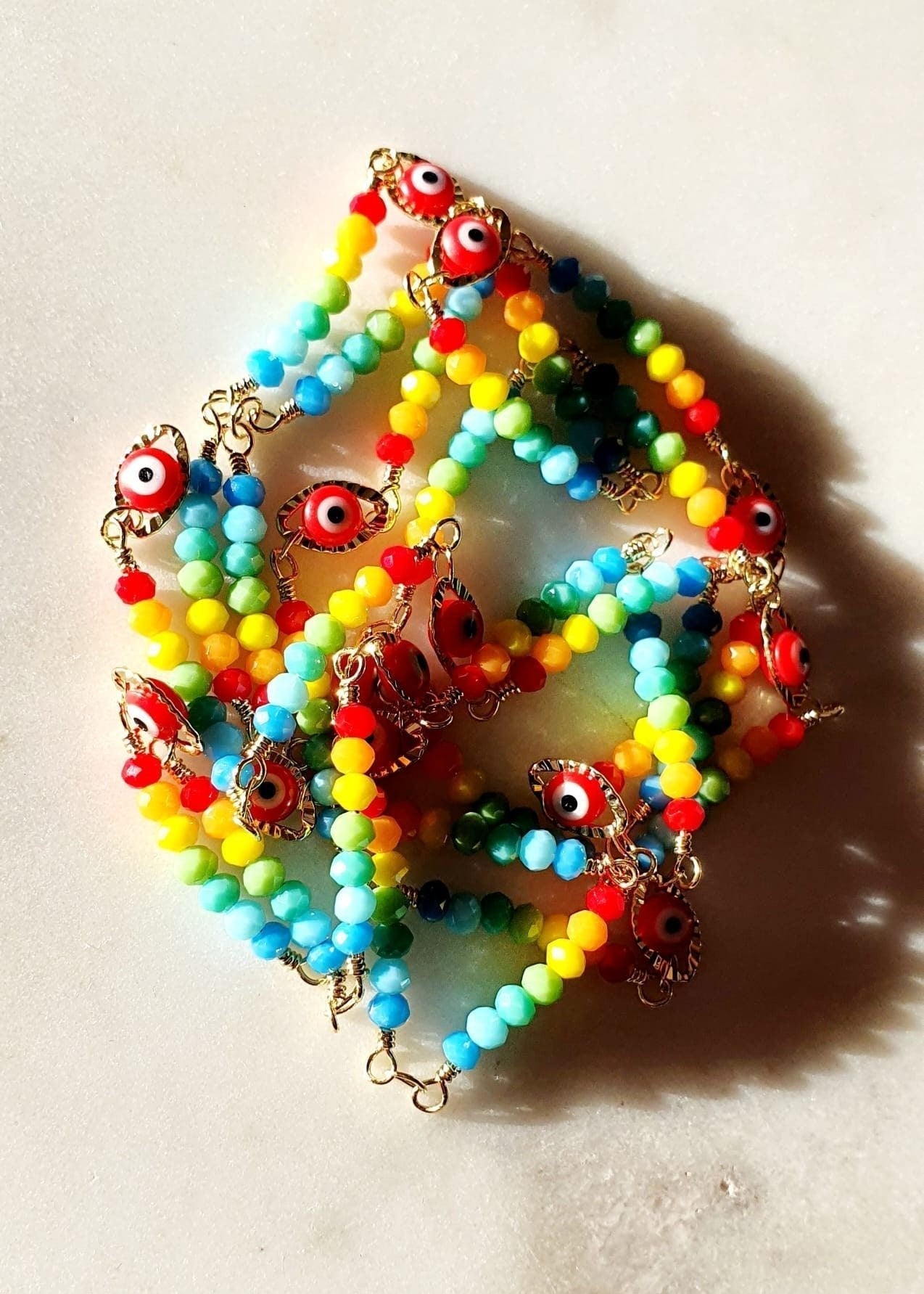 Bracelet "Œil et Perles Multicolore" - AlbertineAndTheSun