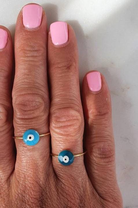 Bague Fine en Acier Inoxydable avec Œil - Élégante et Délicate - AlbertineAndTheSun
