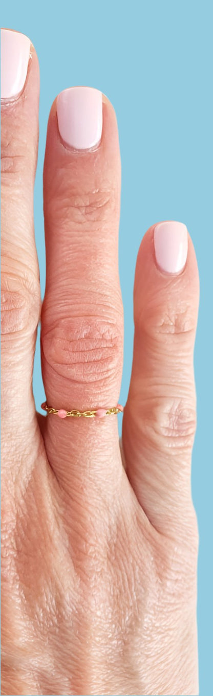 Bague Perles Colorées - AlbertineAndTheSun