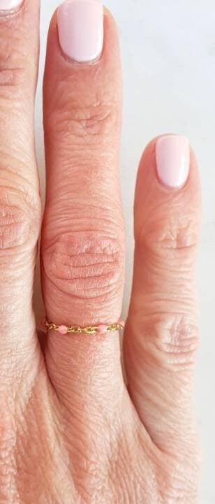 Bague Perles Colorées - AlbertineAndTheSun