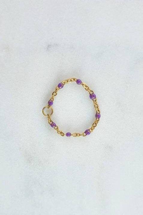 Bague Perles Colorées - AlbertineAndTheSun