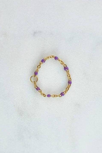 Bague Perles Colorées - AlbertineAndTheSun