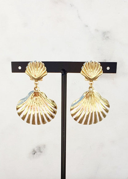 Boucles Coquillage Doré - AlbertineAndTheSun