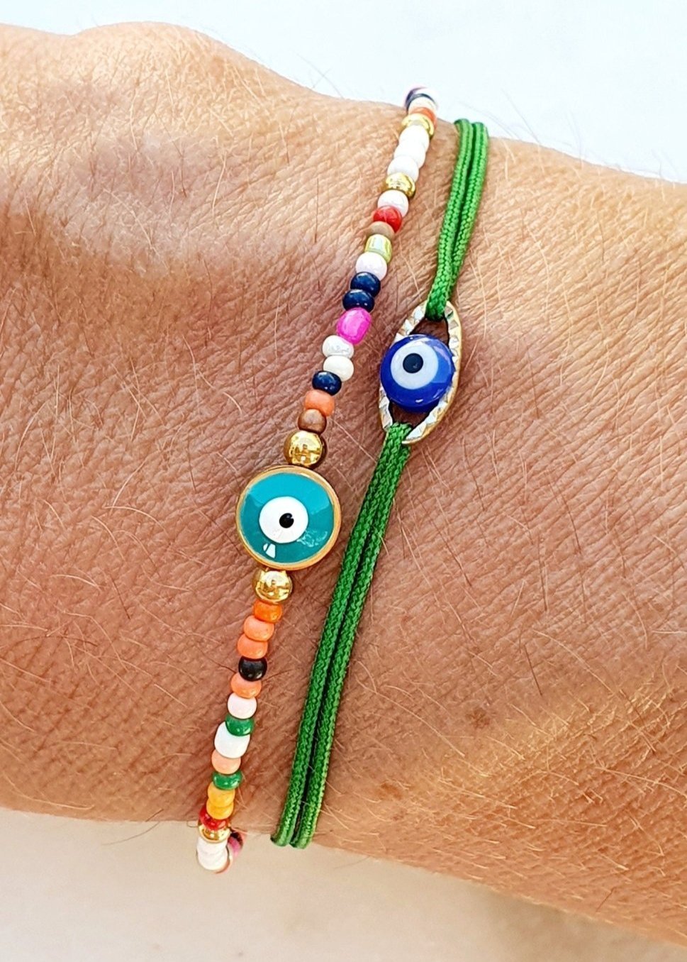 Bracelet "Œil avec Perles Rocaille" - AlbertineAndTheSun