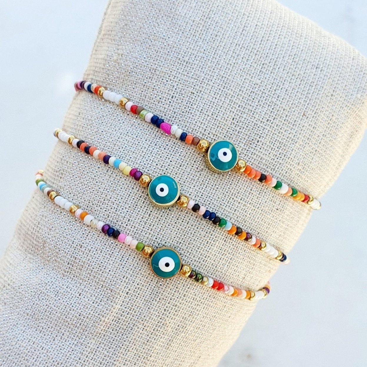 Bracelet "Œil avec Perles Rocaille" - AlbertineAndTheSun