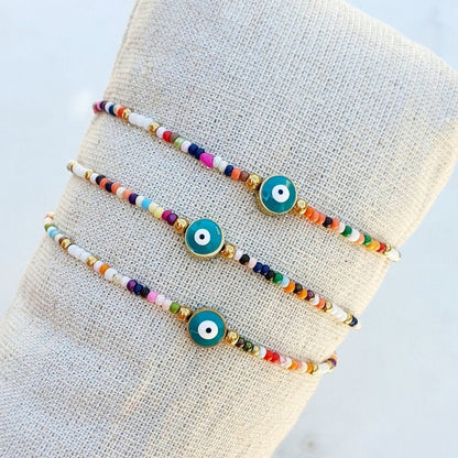 Bracelet "Œil avec Perles Rocaille" - AlbertineAndTheSun