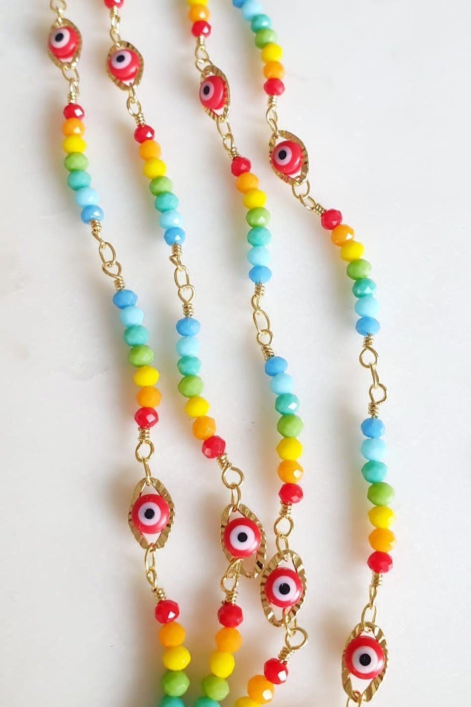 Bracelet "Œil et Perles Multicolore" - AlbertineAndTheSun