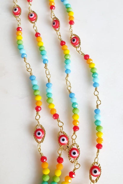Bracelet "Œil et Perles Multicolore" - AlbertineAndTheSun