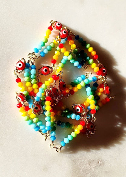 Bracelet "Œil et Perles Multicolore" - AlbertineAndTheSun