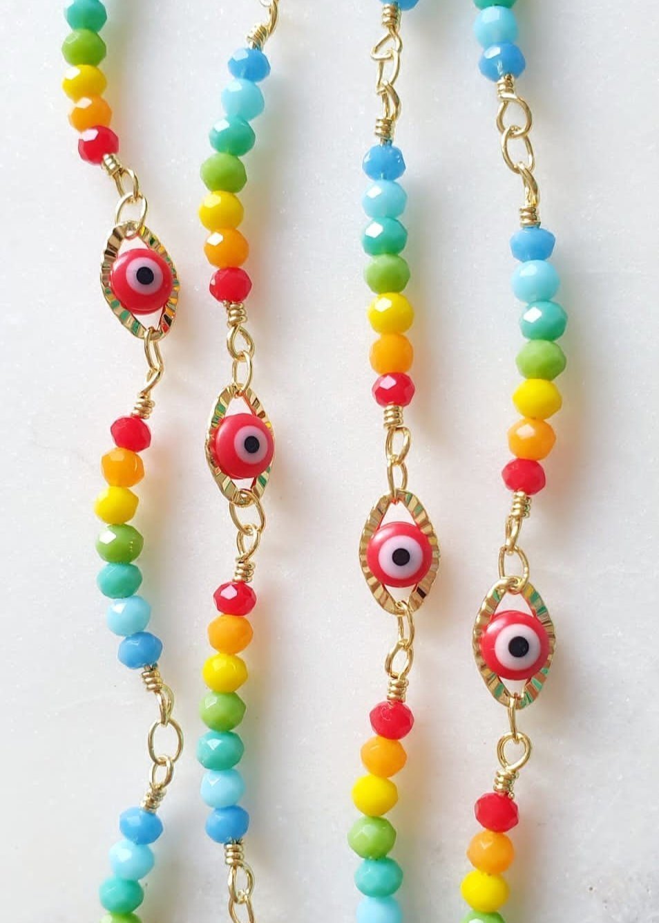 Bracelet "Œil et Perles Multicolore" - AlbertineAndTheSun