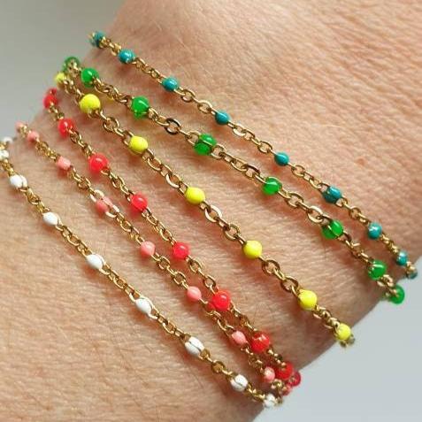 Bracelet "Perles de Résine" - Personnalisable - AlbertineAndTheSun