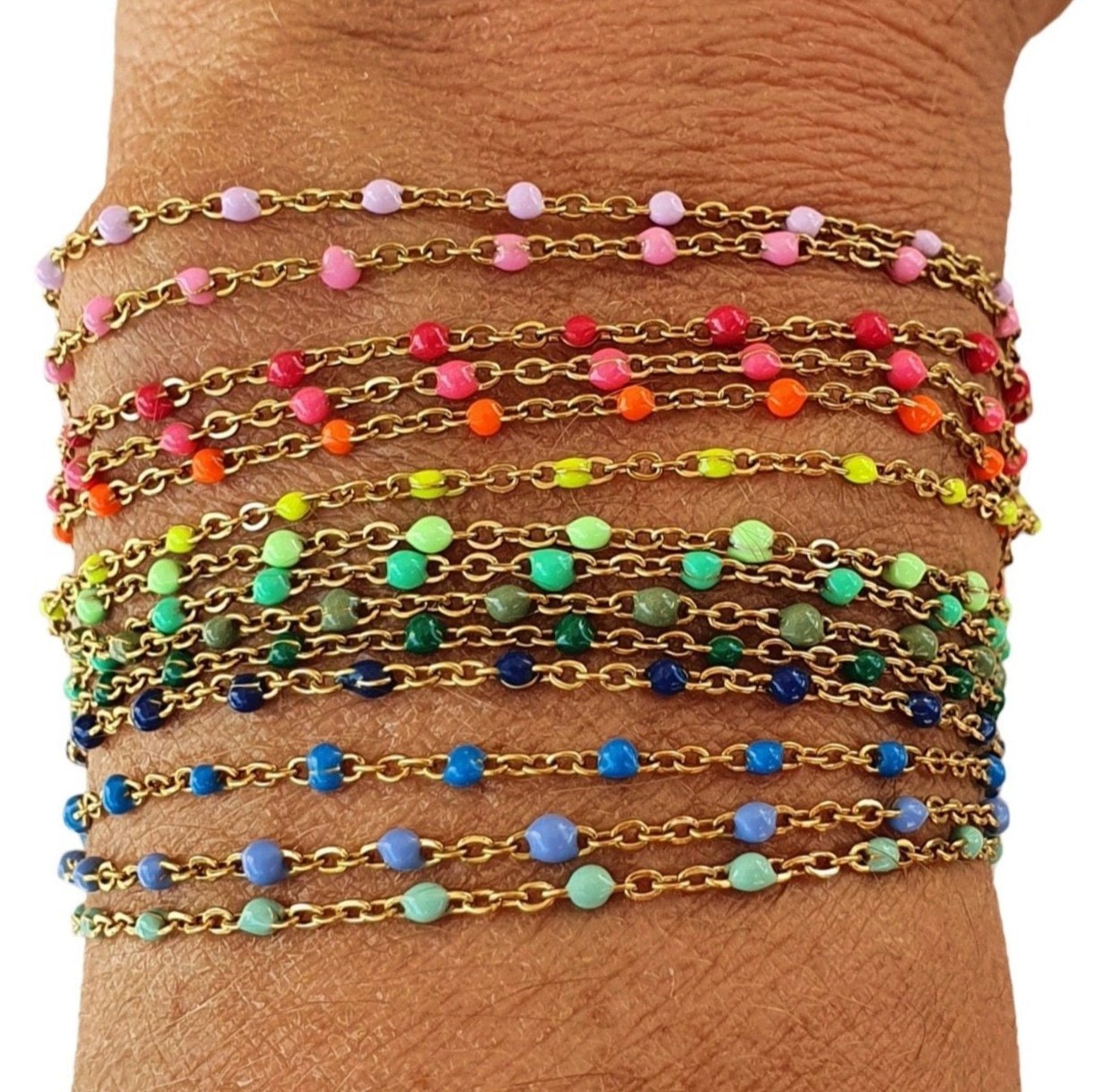Bracelet "Perles de Résine" - Personnalisable - AlbertineAndTheSun