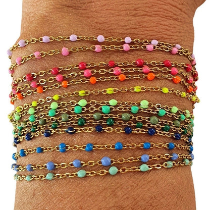 Bracelet "Perles de Résine" - Personnalisable - AlbertineAndTheSun