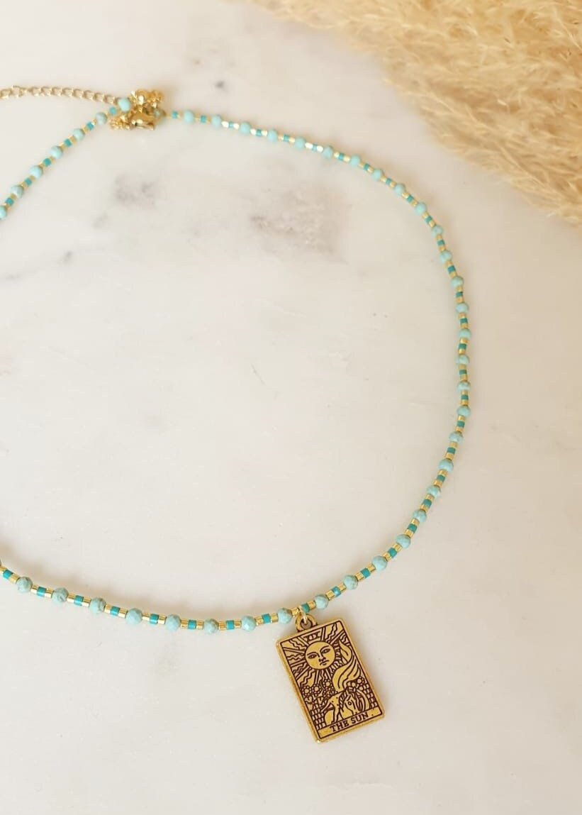 Collier "Carte Tarot - Soleil" - AlbertineAndTheSun