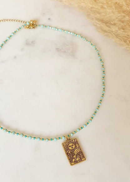 Collier "Carte Tarot - Soleil" - AlbertineAndTheSun