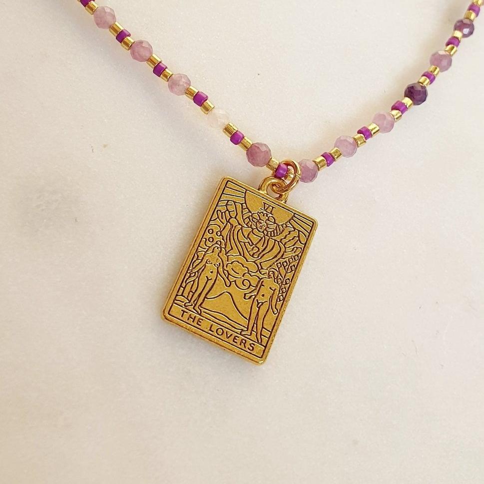 Collier "Carte Tarot - Soleil" - AlbertineAndTheSun
