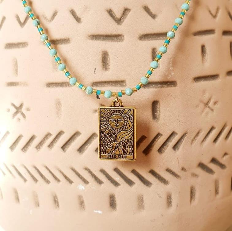 Collier "Carte Tarot - Soleil" - AlbertineAndTheSun