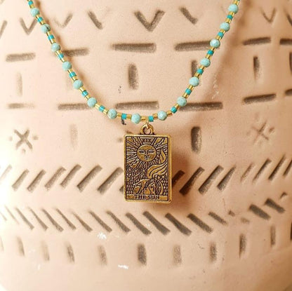 Collier "Carte Tarot - Soleil" - AlbertineAndTheSun