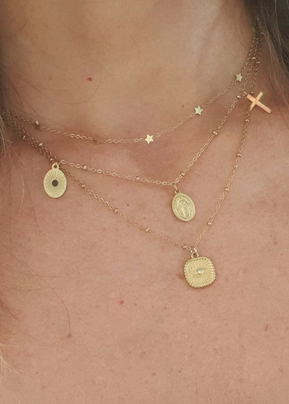 Collier Constellation - Chaîne Fine avec Étoiles, Ras de Cou, Réglable et Ajustable - AlbertineAndTheSun