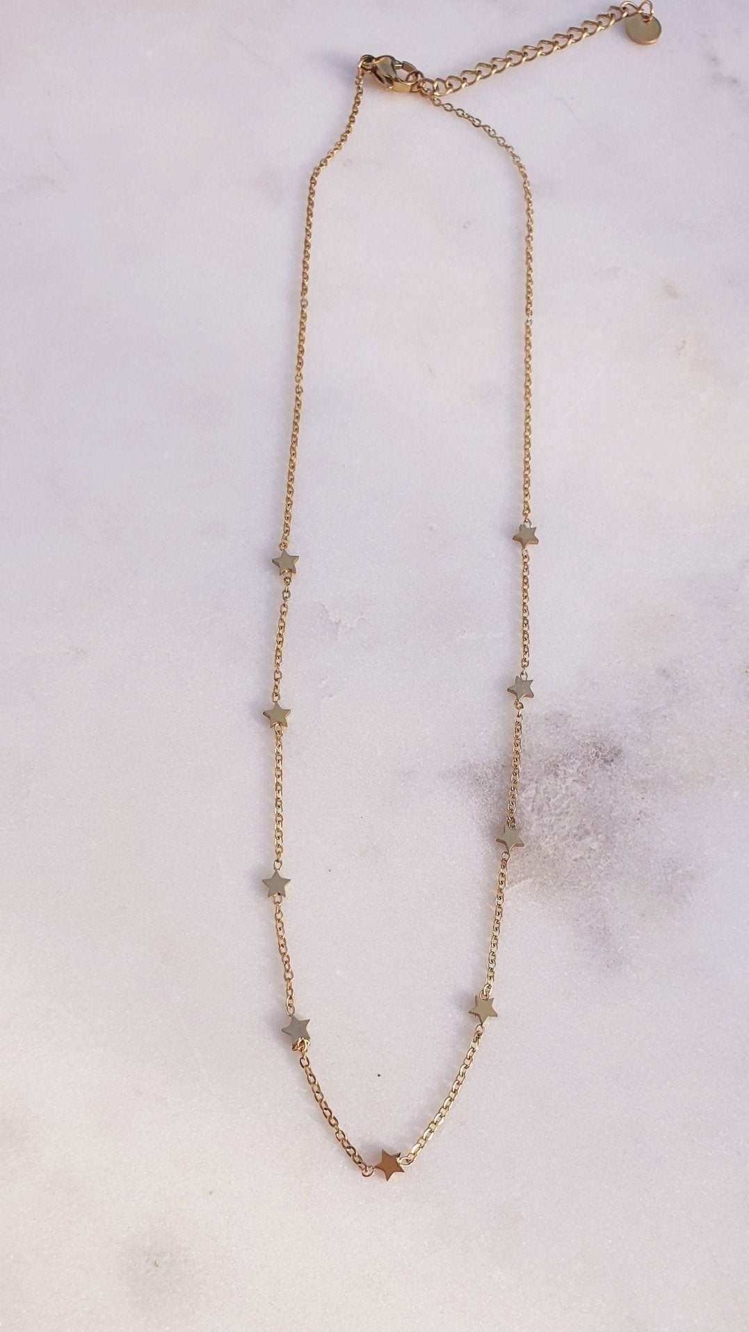 Collier Constellation - Chaîne Fine avec Étoiles, Ras de Cou, Réglable et Ajustable - AlbertineAndTheSun