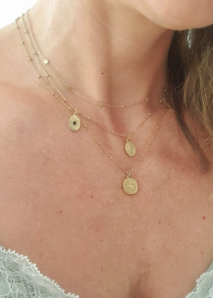 Collier Constellation - Chaîne Fine avec Étoiles, Ras de Cou, Réglable et Ajustable - AlbertineAndTheSun