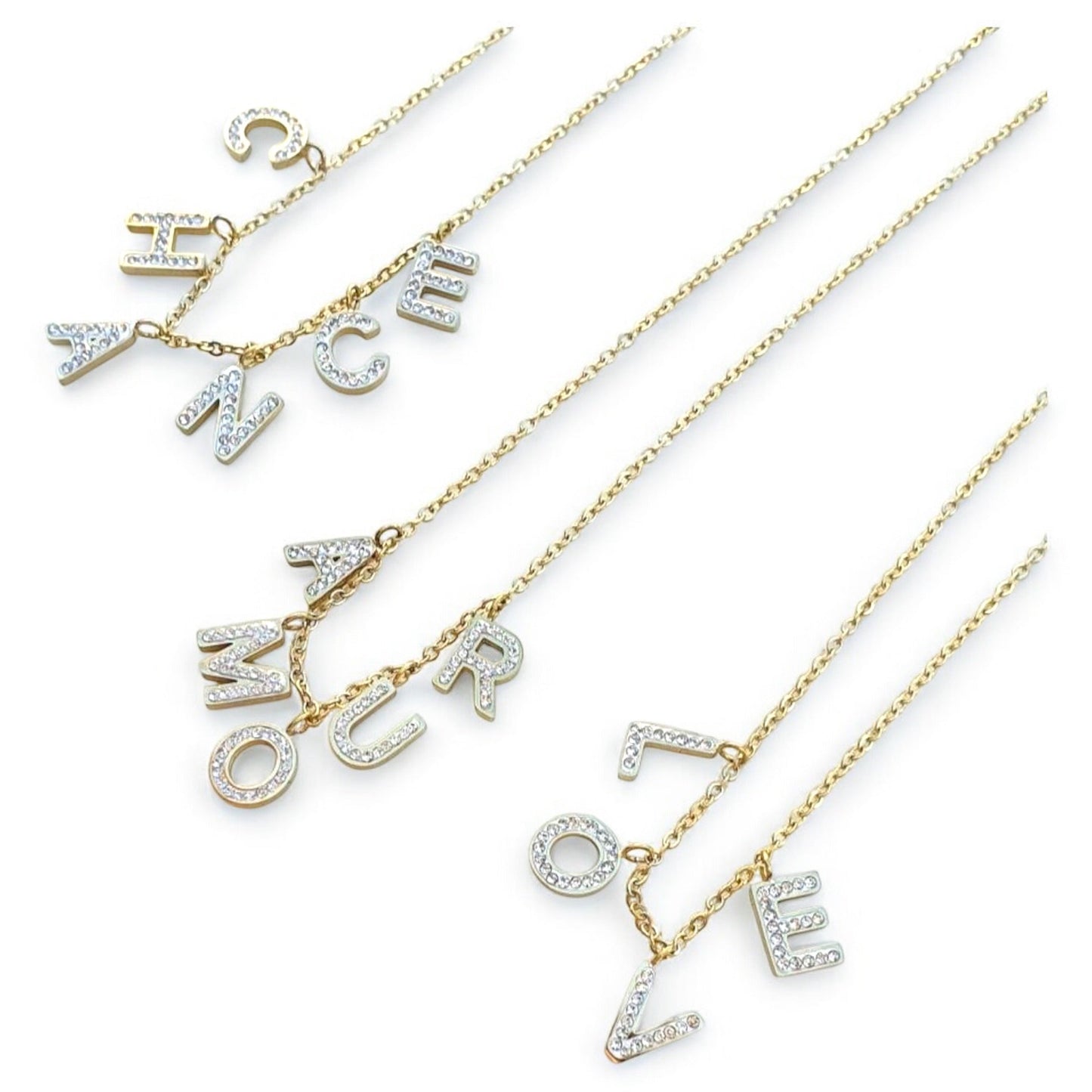 Collier Lettres Suspendues "Amour"... - AlbertineAndTheSun