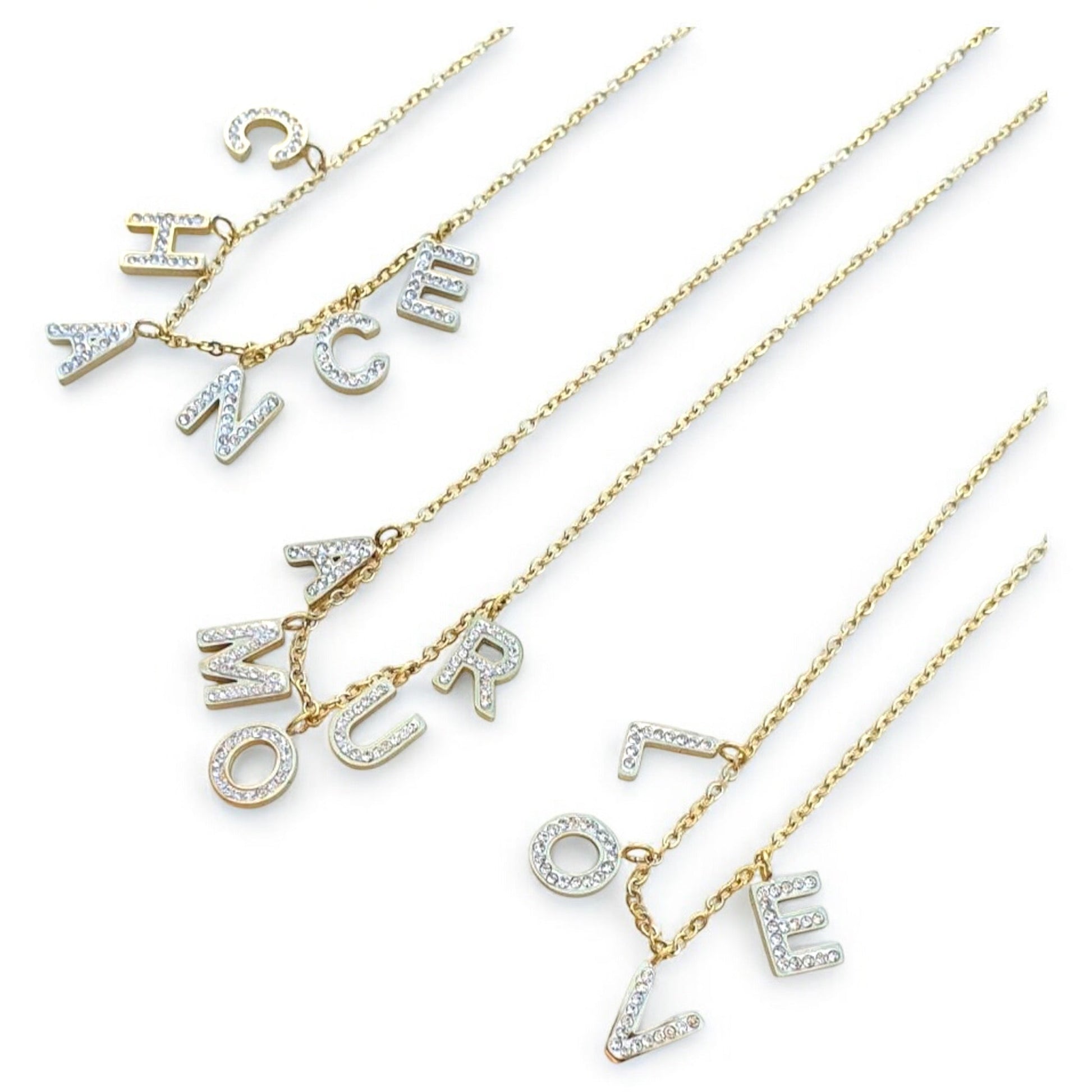 Collier Lettres Suspendues "Amour"... - AlbertineAndTheSun
