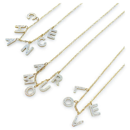 Collier Lettres Suspendues "Amour"... - AlbertineAndTheSun