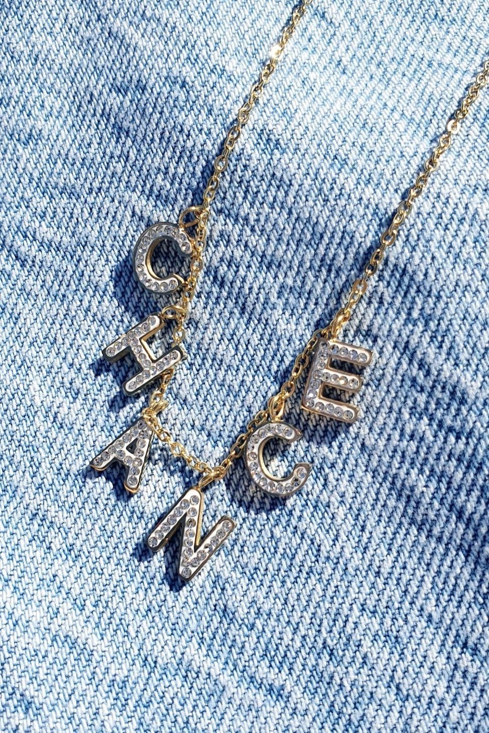 Collier Lettres Suspendues "Amour"... - AlbertineAndTheSun