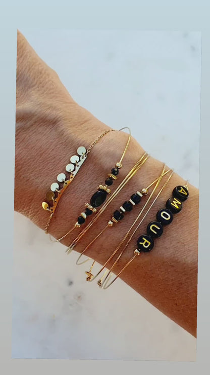 Semainier Amour - Perles Noires